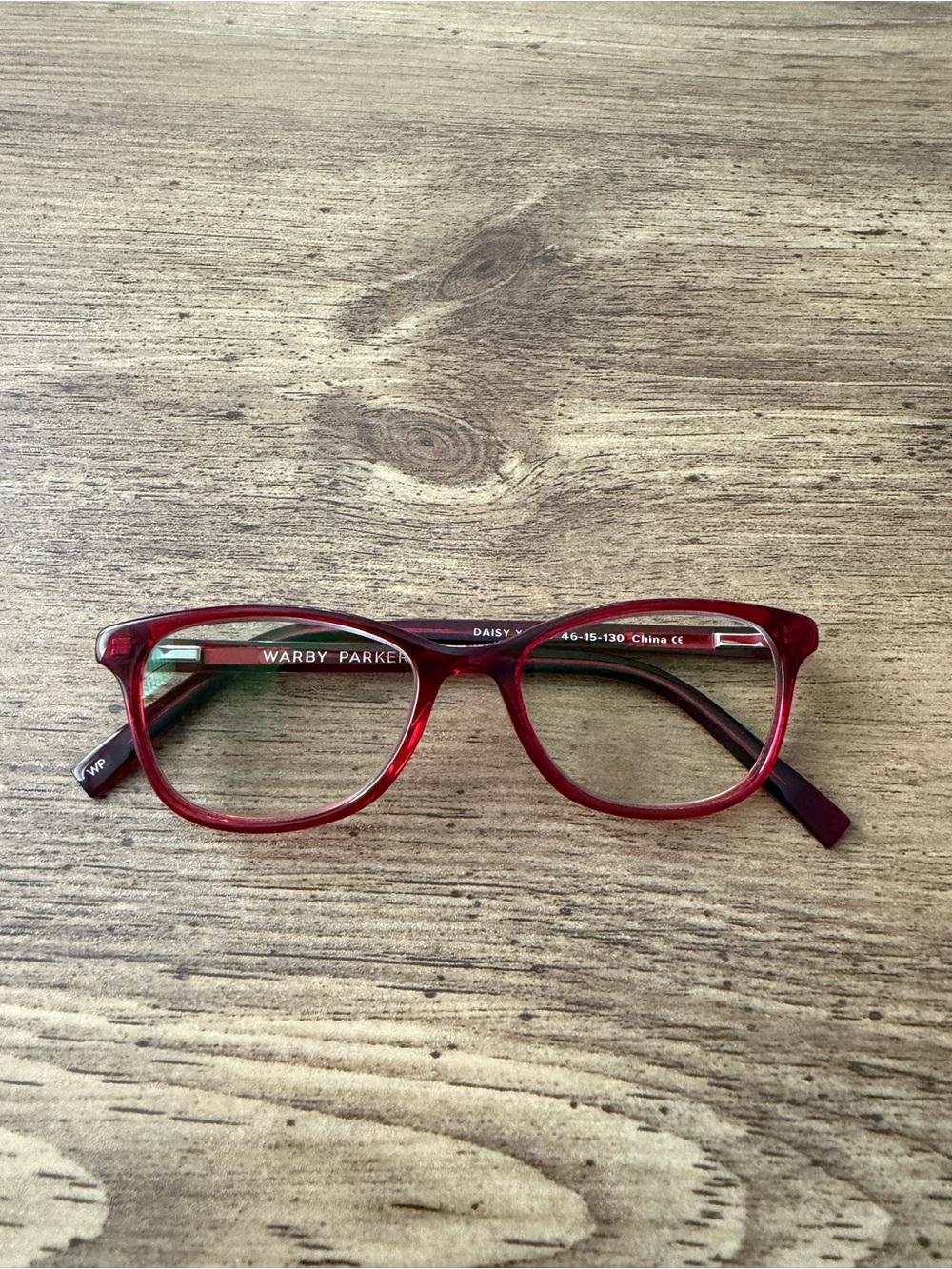 Warby Parker Daisy XN 623 Cardinal Red Retro FRAMES ONLY 46-15-130 Extra Narrow